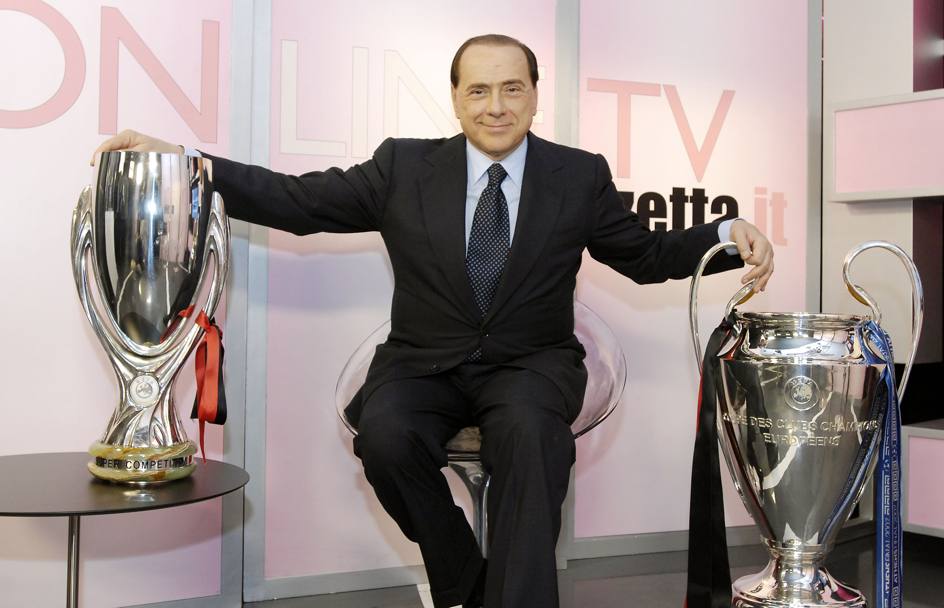 Berlusconi in Gazzetta mostra (con la Champions) anche la Supercoppa Europa, la quinta della sua storia. Bozzani